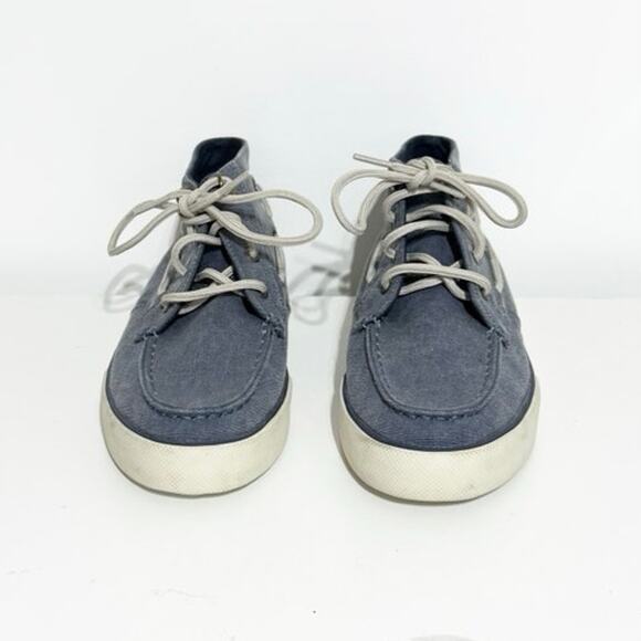 Sperry Pier Crest TopSider Sneaker Gray Washed Fabric Women’s Size 9 - Picture 2 of 10